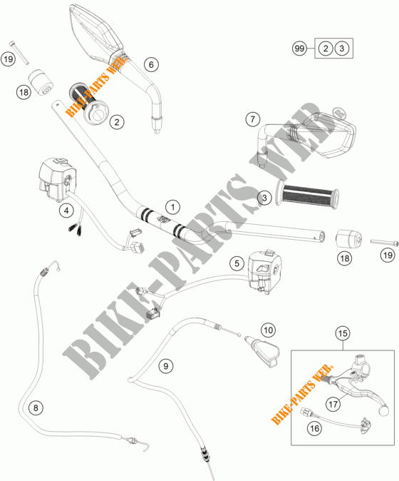 LENKER / STEUERUNG für KTM 390 DUKE WHITE ABS 2014
