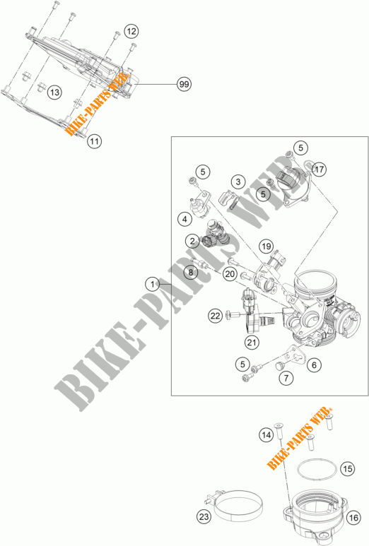 EINSPRITZANLAGE für KTM 390 DUKE BLACK ABS 2014