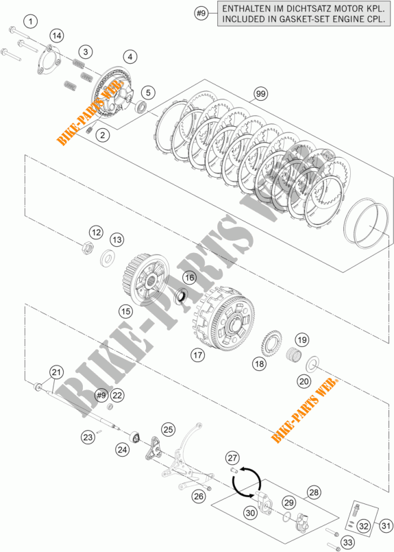 KUPPLUNG für KTM 1190 RC8 R WHITE 2015