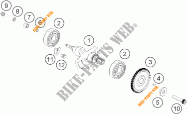 GEGENWELLE für KTM 390 DUKE WHITE ABS 2013