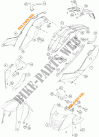 PLASTIK für KTM 390 DUKE WHITE ABS 2013