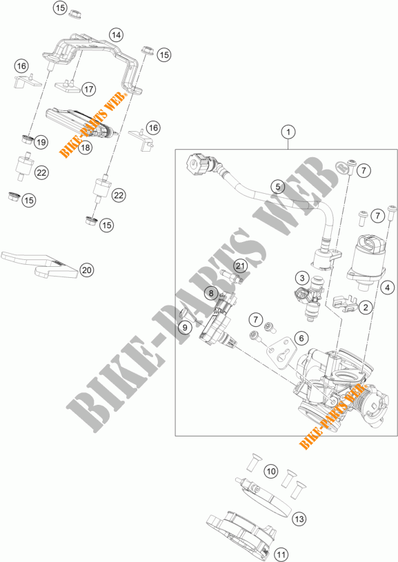 EINSPRITZANLAGE für KTM 250 DUKE ORANGE NON ABS 2018