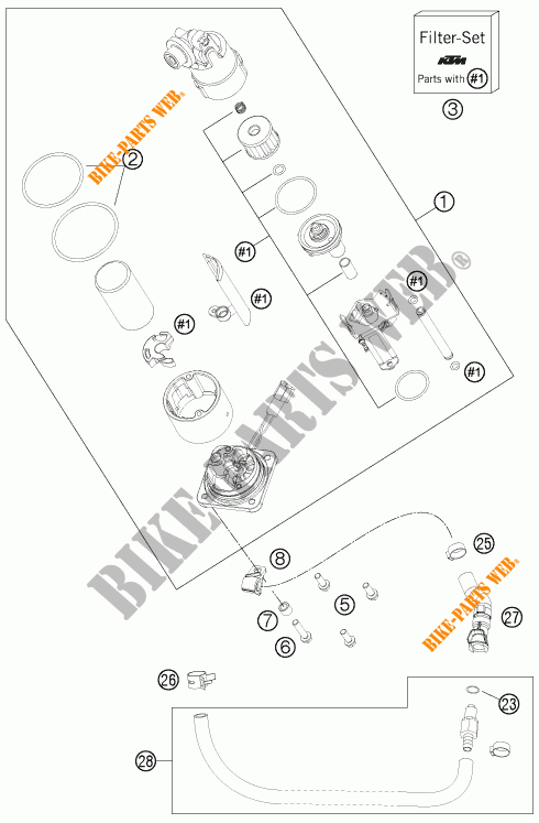 BENZINPUMPE für KTM 1190 RC8 R WHITE 2014
