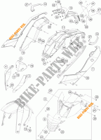 PLASTIK für KTM 200 DUKE WHITE NON ABS 2016