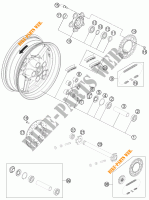 HINTERRADFELGE für KTM 1190 RC8 R WHITE 2013