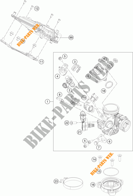 EINSPRITZANLAGE für KTM 200 DUKE ORANGE NON ABS 2016