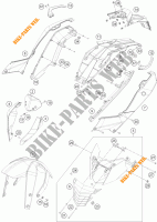 PLASTIK für KTM 200 DUKE WHITE NON ABS 2014