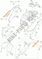 PLASTIK für KTM 200 DUKE ORANGE NON ABS 2014