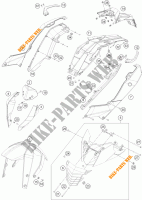 PLASTIK für KTM 200 DUKE WHITE NON ABS 2014
