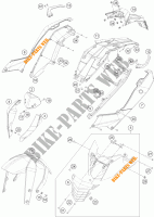 PLASTIK für KTM 200 DUKE WHITE NON ABS 2013