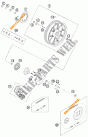 HINTERRADFELGE für KTM 200 DUKE ORANGE NON ABS 2013