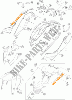 PLASTIK für KTM 125 DUKE ORANGE ABS 2016