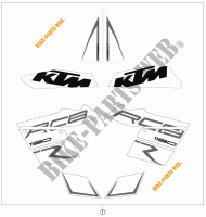 AUFKLEBER für KTM 1190 RC8 R BLACK 2012