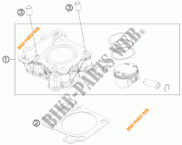 ZYLINDER für KTM 125 DUKE WHITE ABS 2015