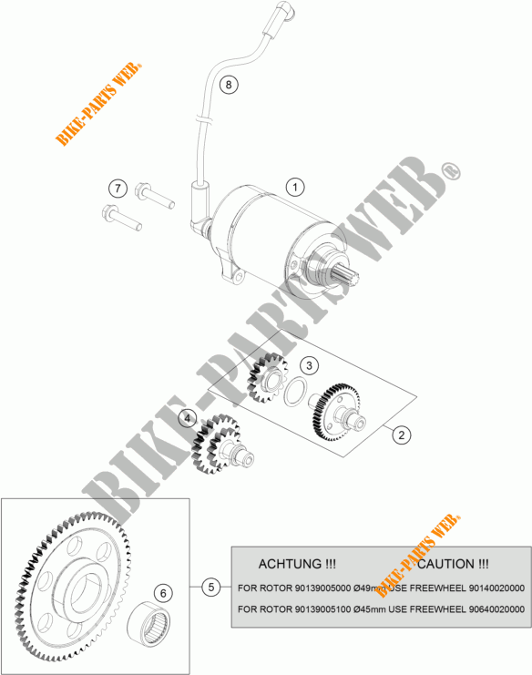 ANLASSER für KTM 125 DUKE WHITE ABS 2015