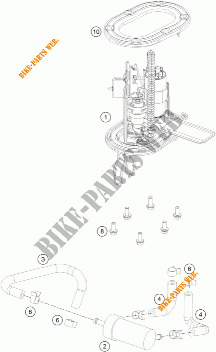 BENZINPUMPE für KTM 125 DUKE WHITE ABS 2015