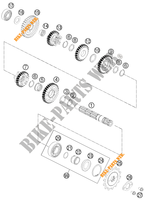 GETRIEBE VORGELEGEWELLE für KTM 125 DUKE WHITE ABS BAJ.DIR. 2014 EU F4003N7 2014 EU F4003N7 2014