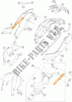 PLASTIK für KTM 125 DUKE ORANGE ABS 2014