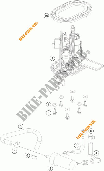 BENZINPUMPE für KTM 125 DUKE WHITE ABS 2013