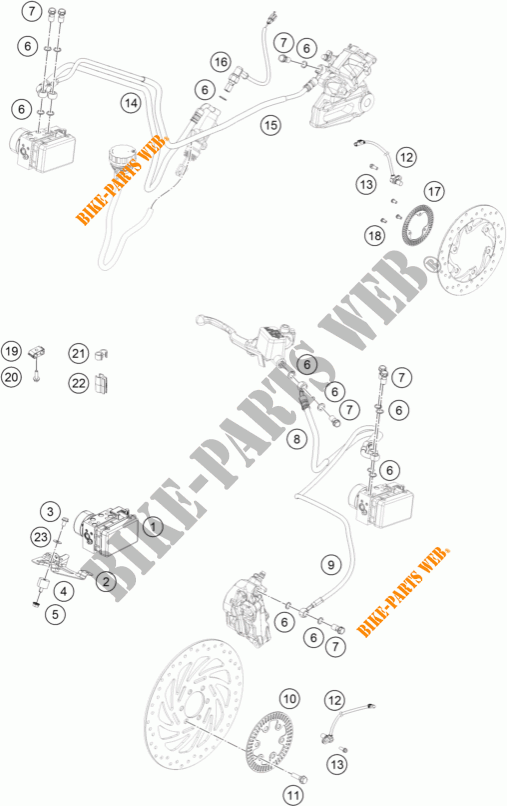 BREMSSYSTEM ABS für KTM 125 DUKE WHITE ABS 2013