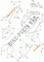 PLASTIK für KTM 125 DUKE ORANGE ABS 2013