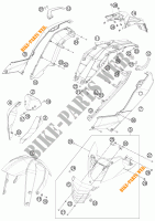 PLASTIK für KTM 125 DUKE ORANGE 2011