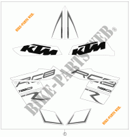 AUFKLEBER für KTM 1190 RC8 R BLACK 2012