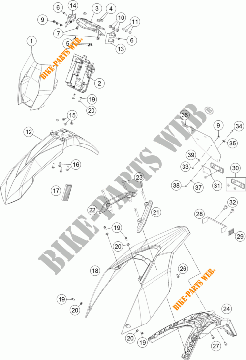 PLASTIK für KTM 690 ENDURO R ABS 2016