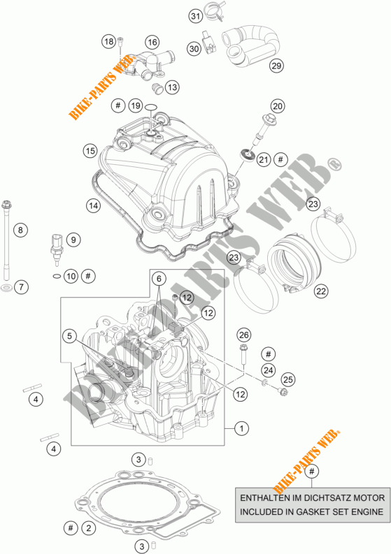 ZYLINDERKOPF für KTM 690 ENDURO R ABS 2016