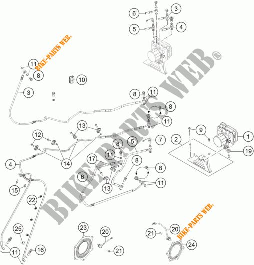 BREMSSYSTEM ABS für KTM 1290 SUPER ADVENTURE S ORANGE 2018