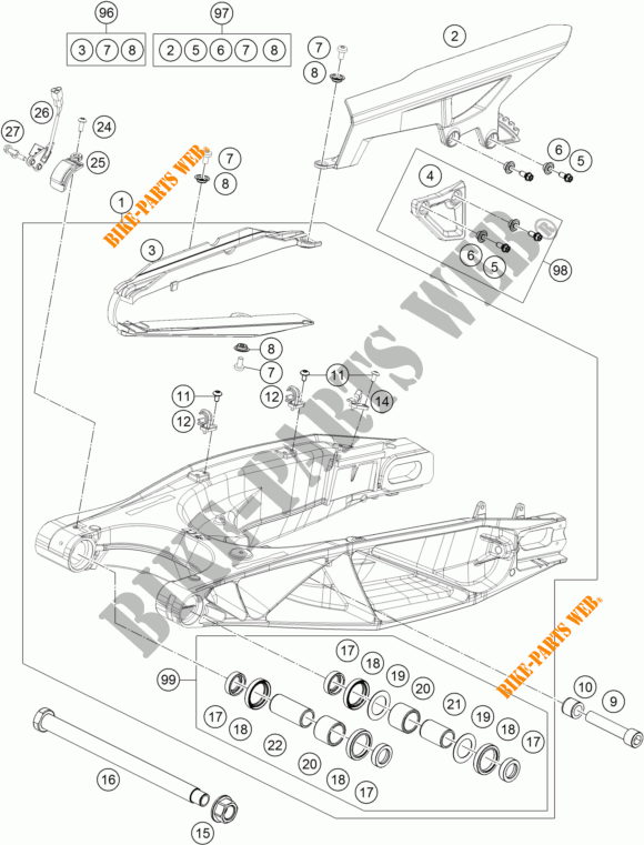 SCHWINGE für KTM 1290 SUPER ADVENTURE S ORANGE 2018