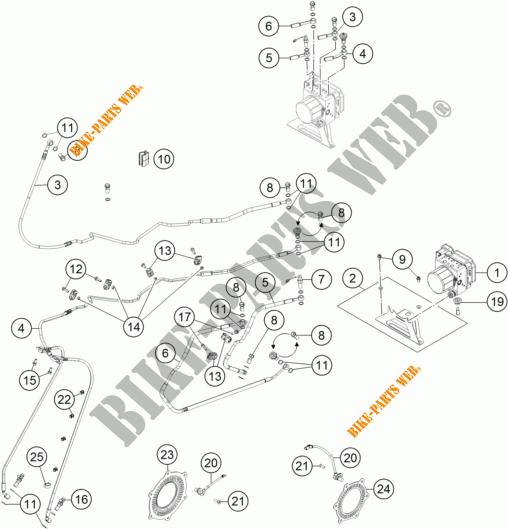 BREMSSYSTEM ABS für KTM 1290 SUPER ADVENTURE S ORANGE 2017