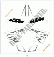 AUFKLEBER für KTM 1190 RC8 R BLACK 2011