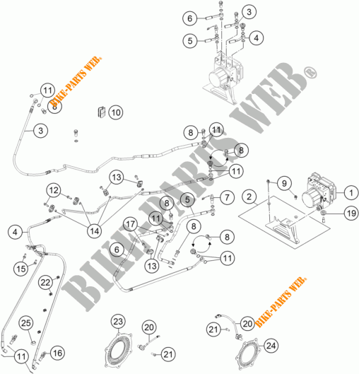 BREMSSYSTEM ABS für KTM 1290 SUPER ADVENTURE S ORANGE 2017