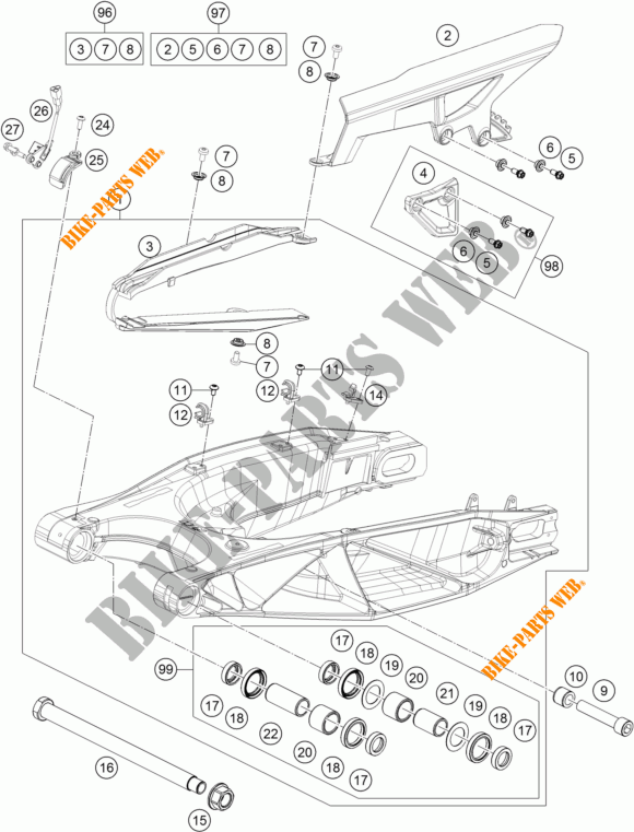 SCHWINGE für KTM 1290 SUPER ADVENTURE S ORANGE 2017