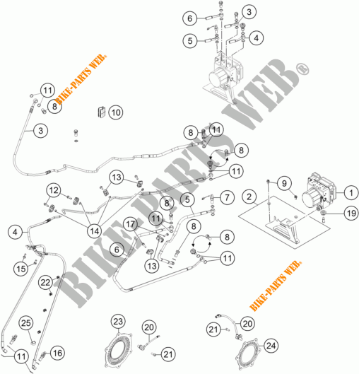 BREMSSYSTEM ABS für KTM 1290 SUPER ADVENTURE R TKC 2018