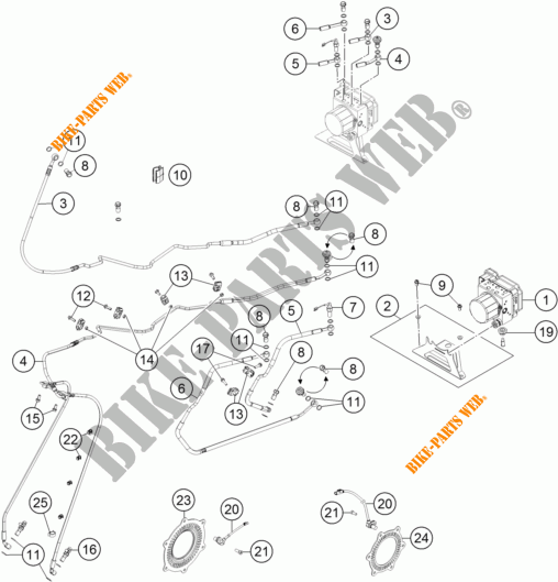BREMSSYSTEM ABS für KTM 1290 SUPER ADVENTURE R TKC 2017