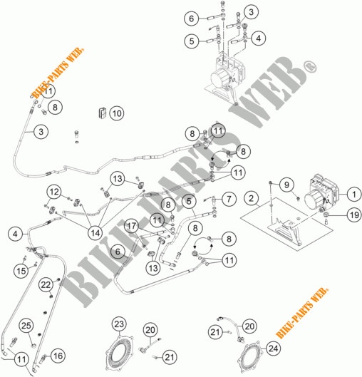 BREMSSYSTEM ABS für KTM 1290 SUPER ADVENTURE R TKC 2017