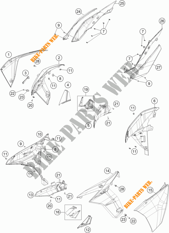 SEITENTEILE für KTM 1290 SUPER ADVENTURE R 2017