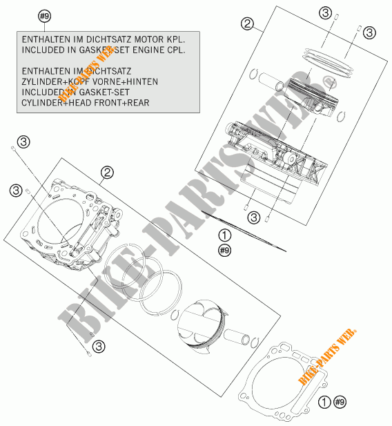 ZYLINDER für KTM 1090 ADVENTURE L 35KW A2 2017